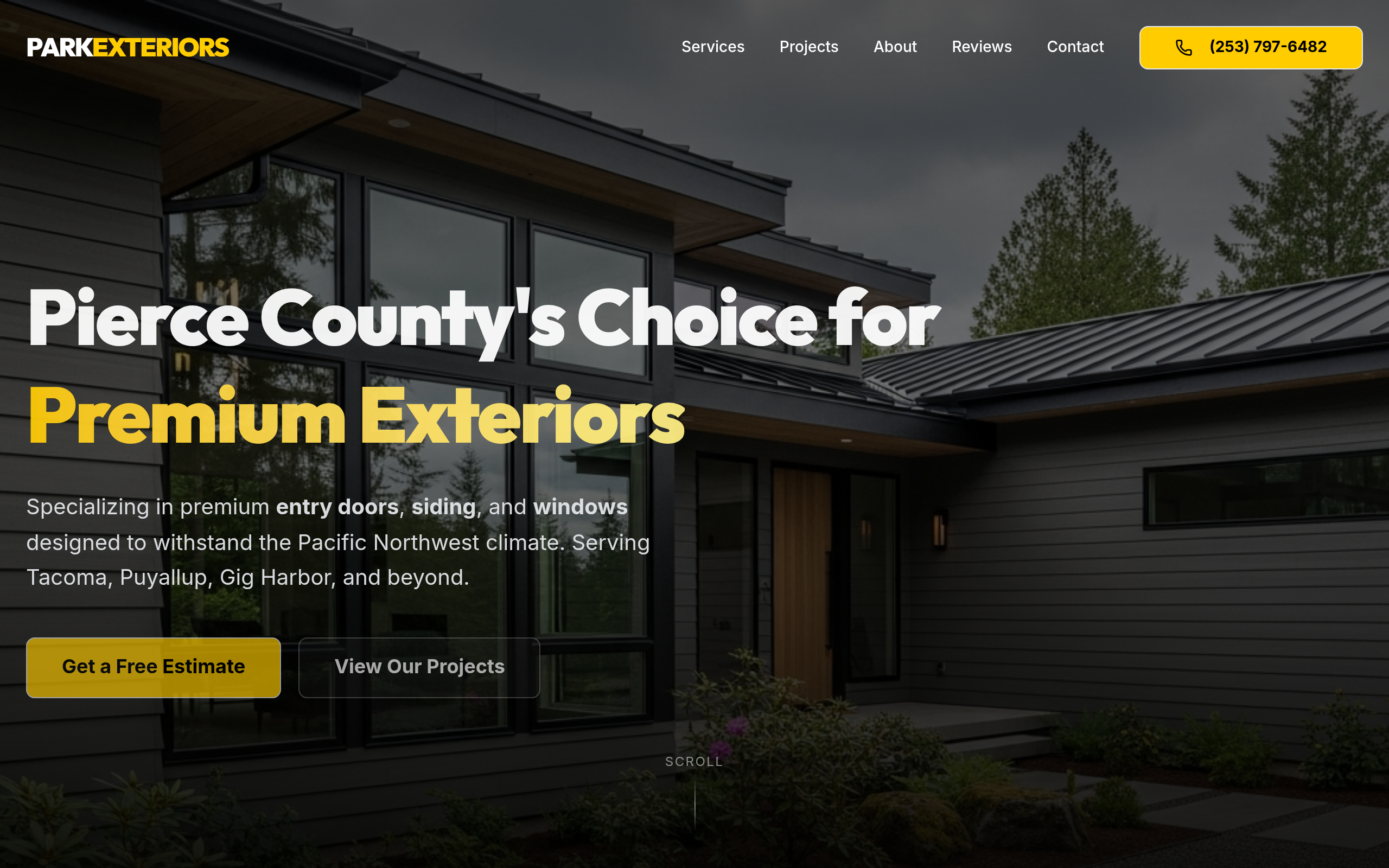 Park Exteriors: Home Services website built by Akoola