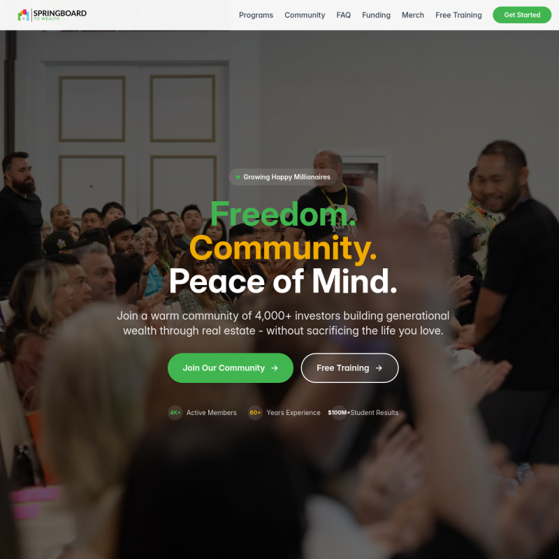 Springboard to Wealth: Financial website built by Akoola